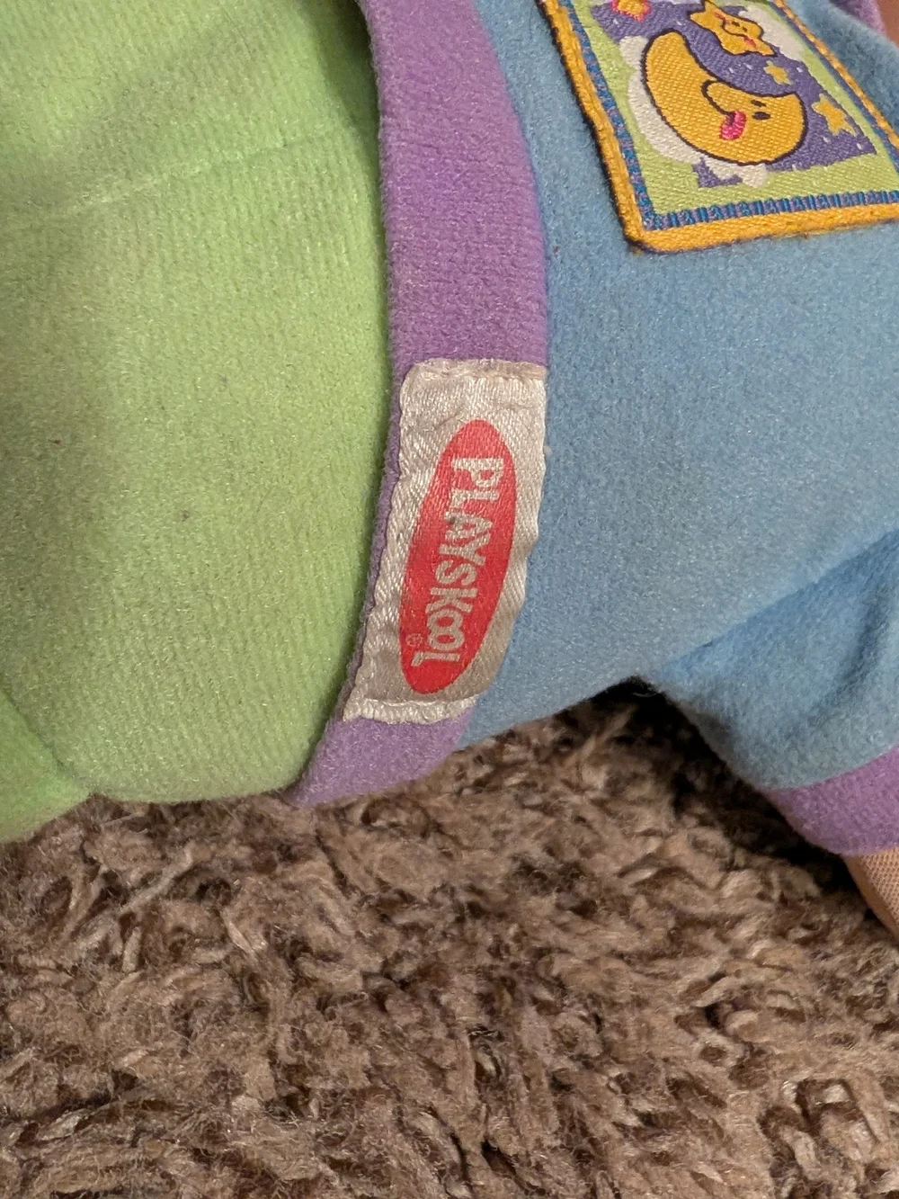 Vintage Playakool Pink and Blue Gloworm Dolls - Set of 2